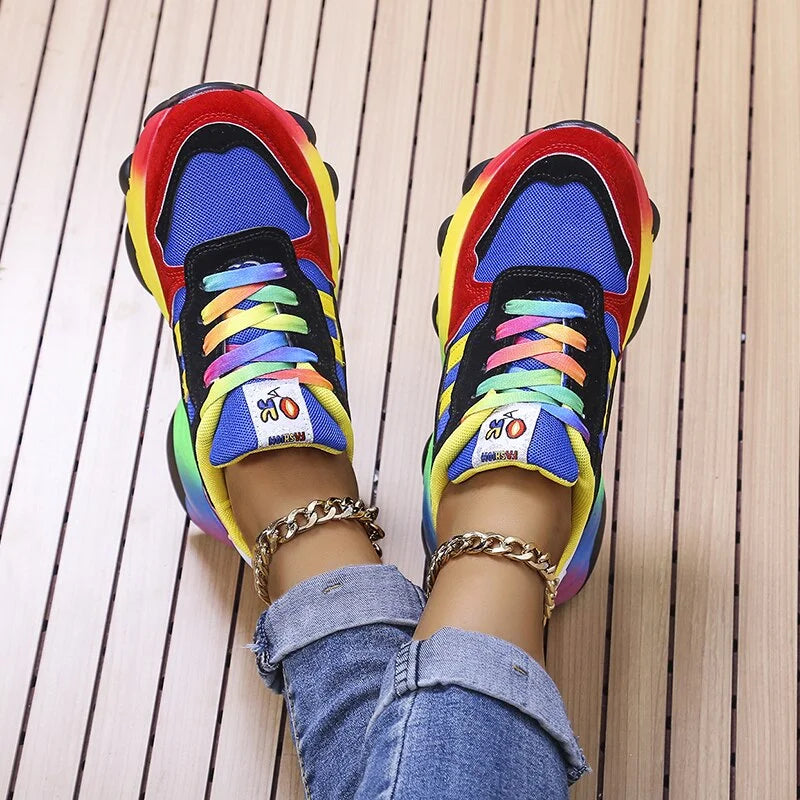 Zapatillas Plataforma Multicolores - Esmérie - Confort Ortopédico