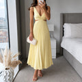 Solaris – Vestido Midi Plisado Mujer