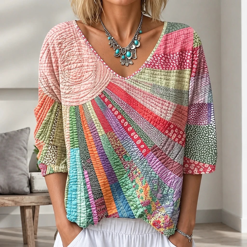 Solarna – Blusa Patchwork Mujer