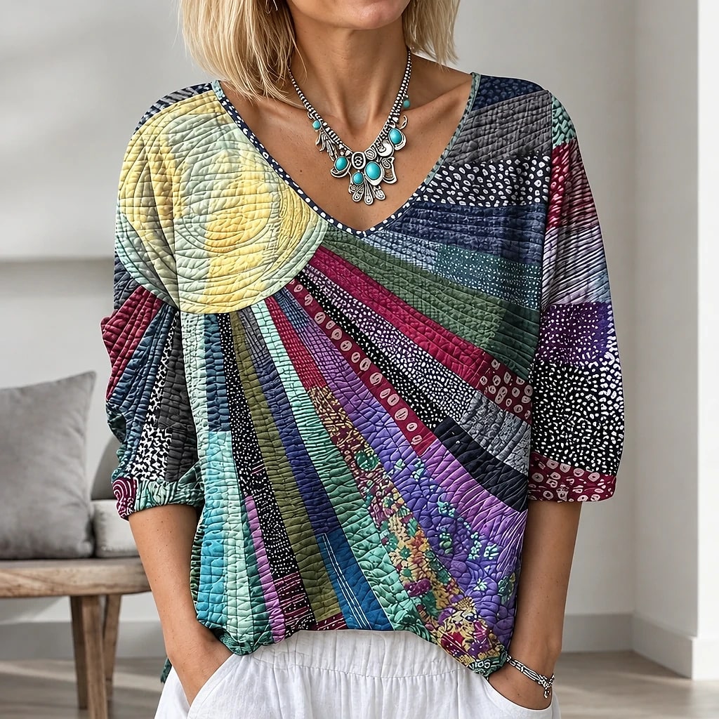Solarna – Blusa Patchwork Mujer