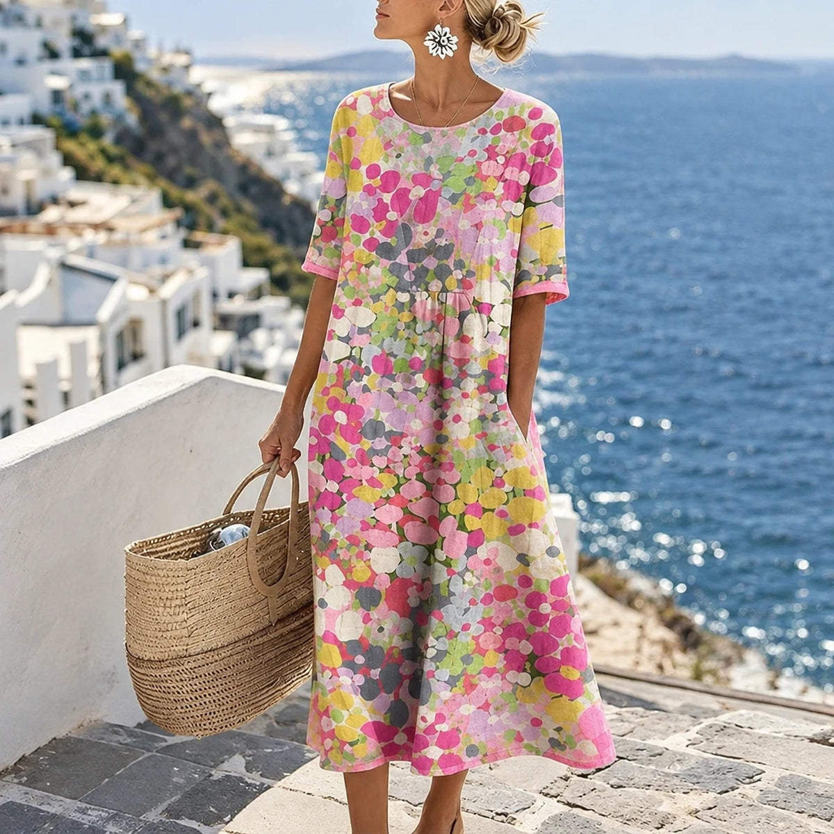 Soleira – Vestido Midi Algodón Lino