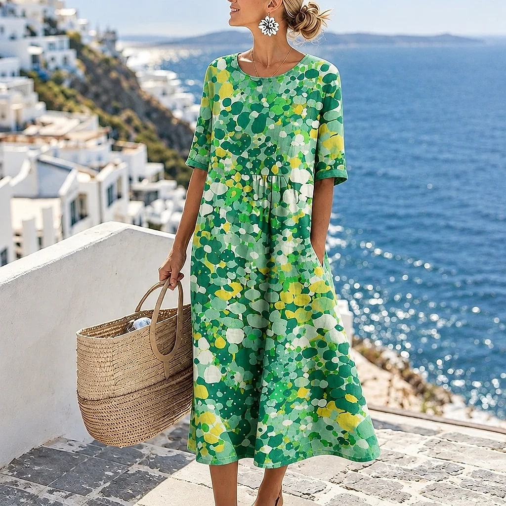 Soleira – Vestido Midi Algodón Lino
