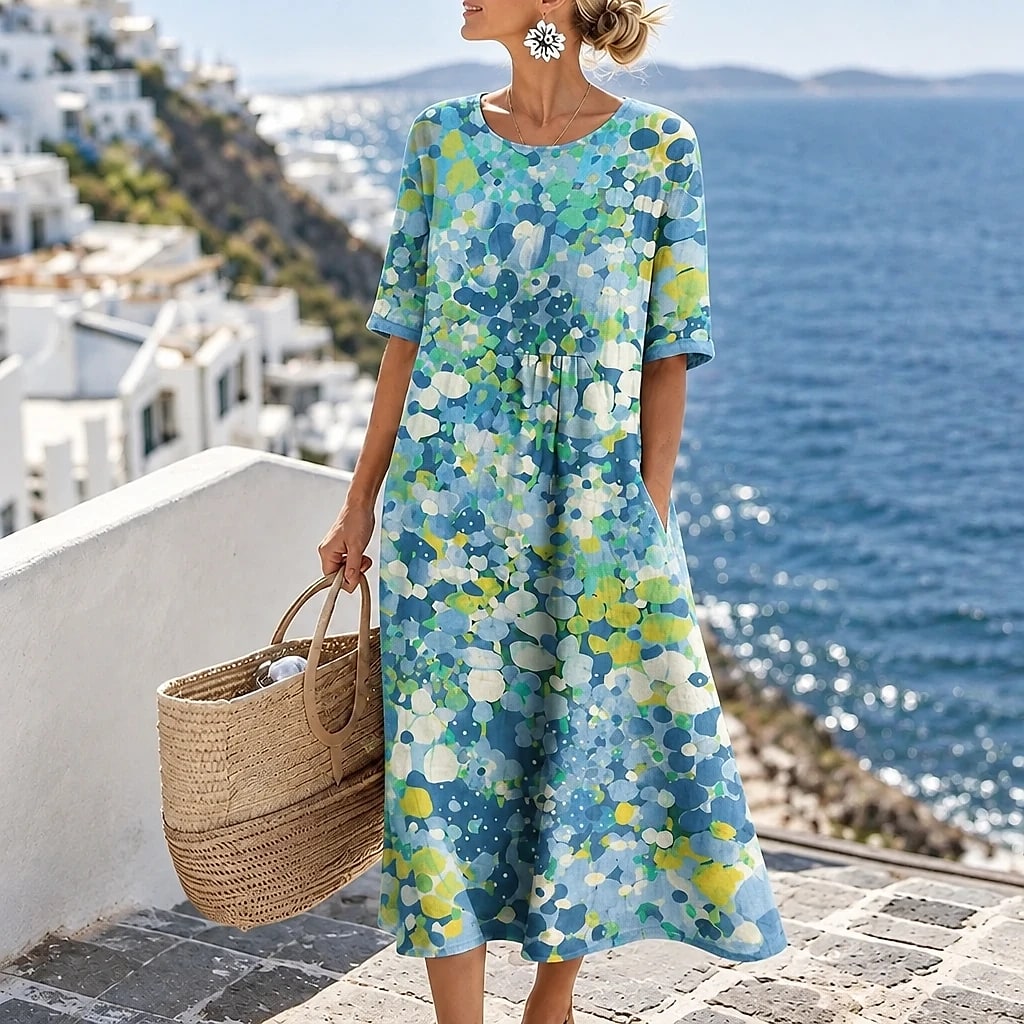 Soleira – Vestido Midi Algodón Lino