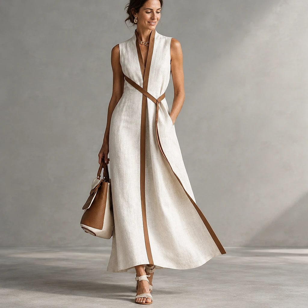 Solena – Vestido Largo Mujer Lino