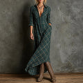 Tarela – Vestido Camisero Largo Cuadros