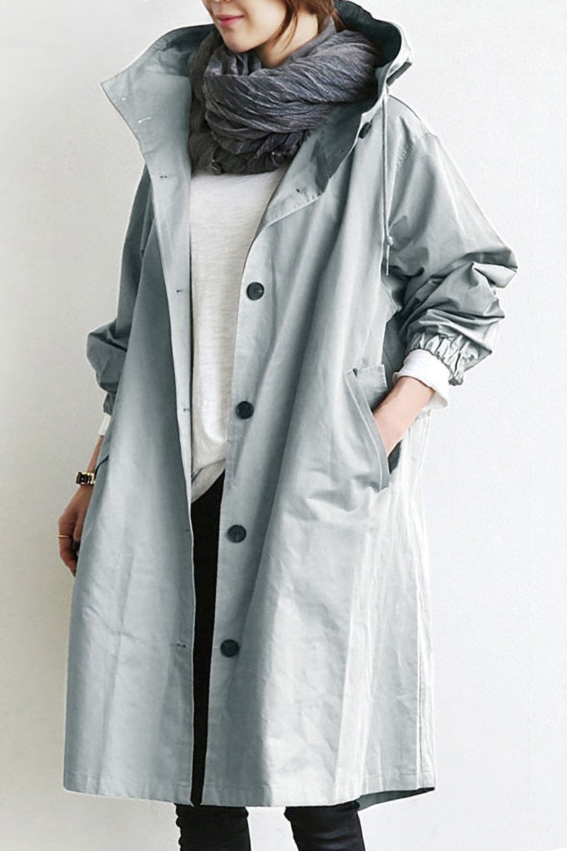 Gabardina impermeable - Capucha Helena - Elegante y Caliente