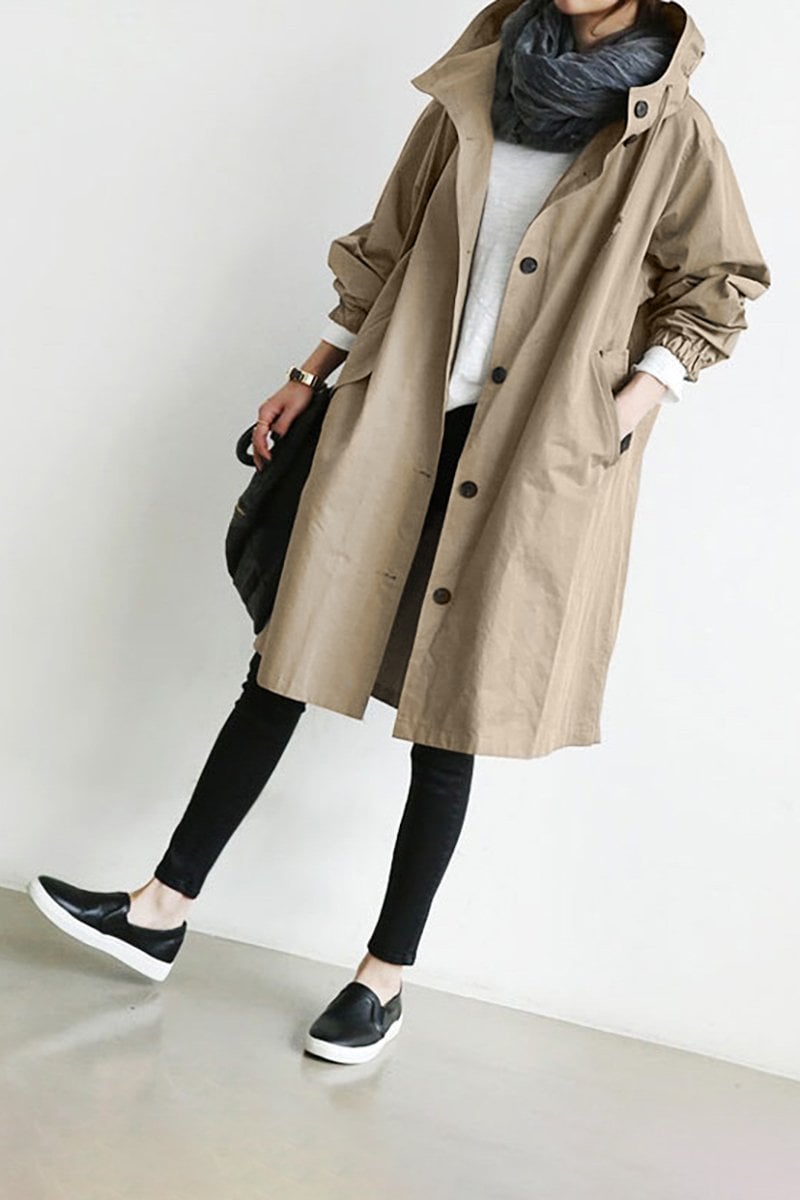 Gabardina impermeable - Capucha Helena - Elegante y Caliente