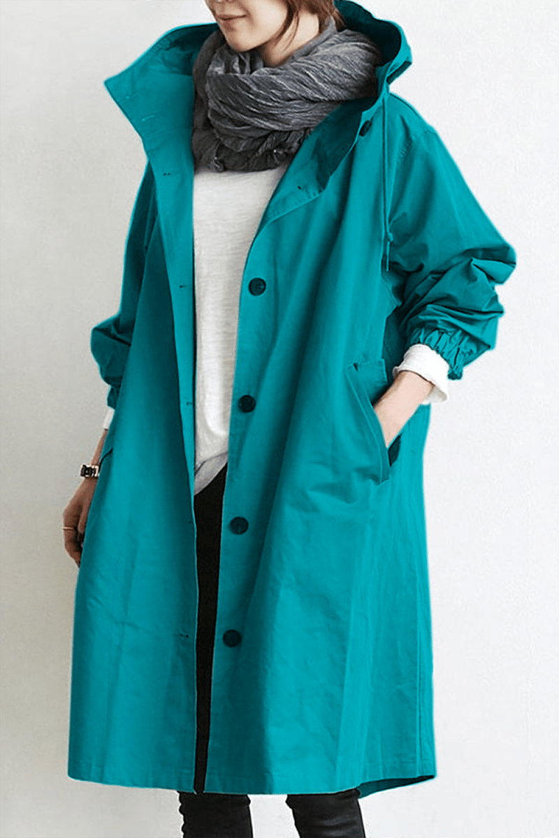 Gabardina impermeable - Capucha Helena - Elegante y Caliente