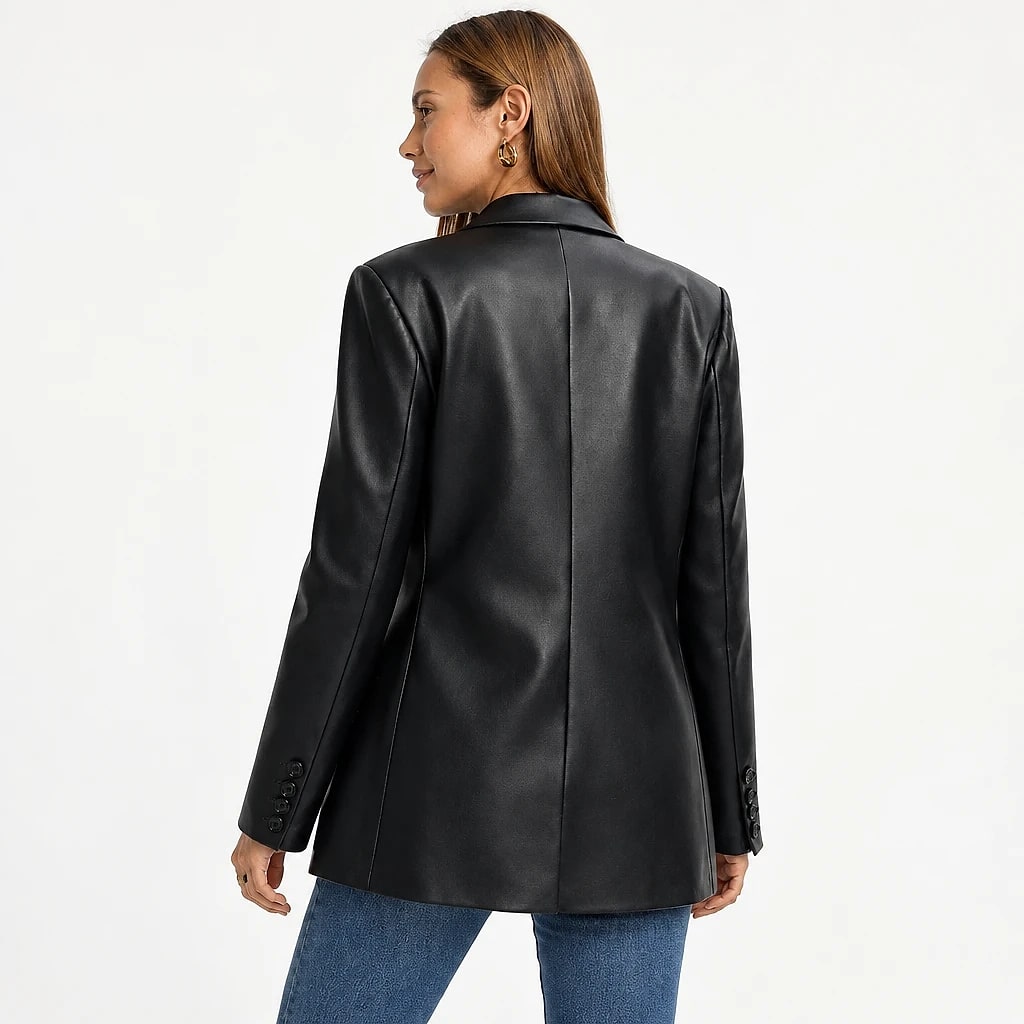 Velara – Blazer de Cuero Mujer