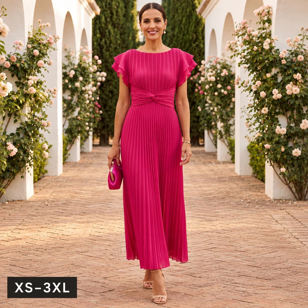 Velara – Vestido Plisado Elegante