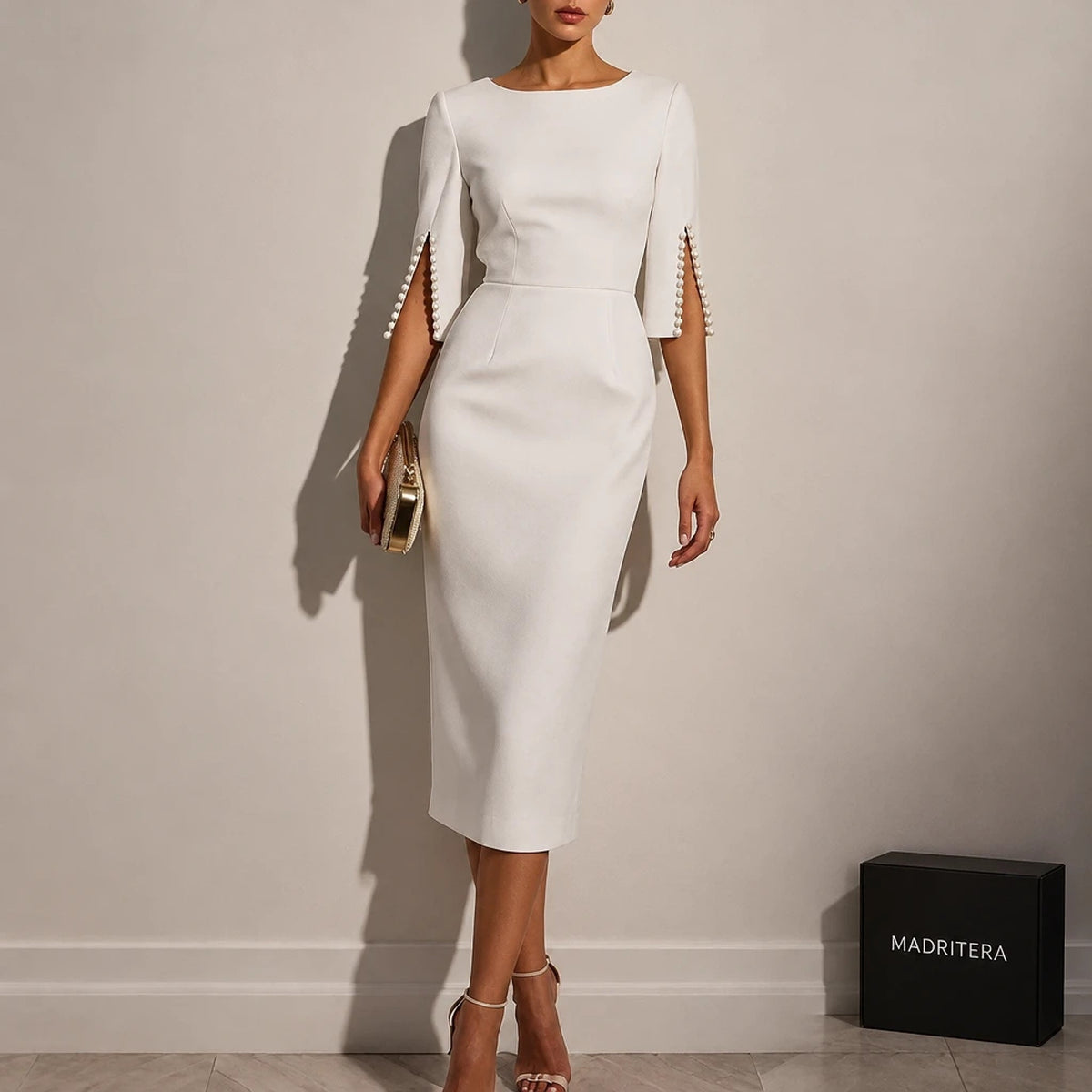 Veloria – Vestido Lápiz Midi Elegante