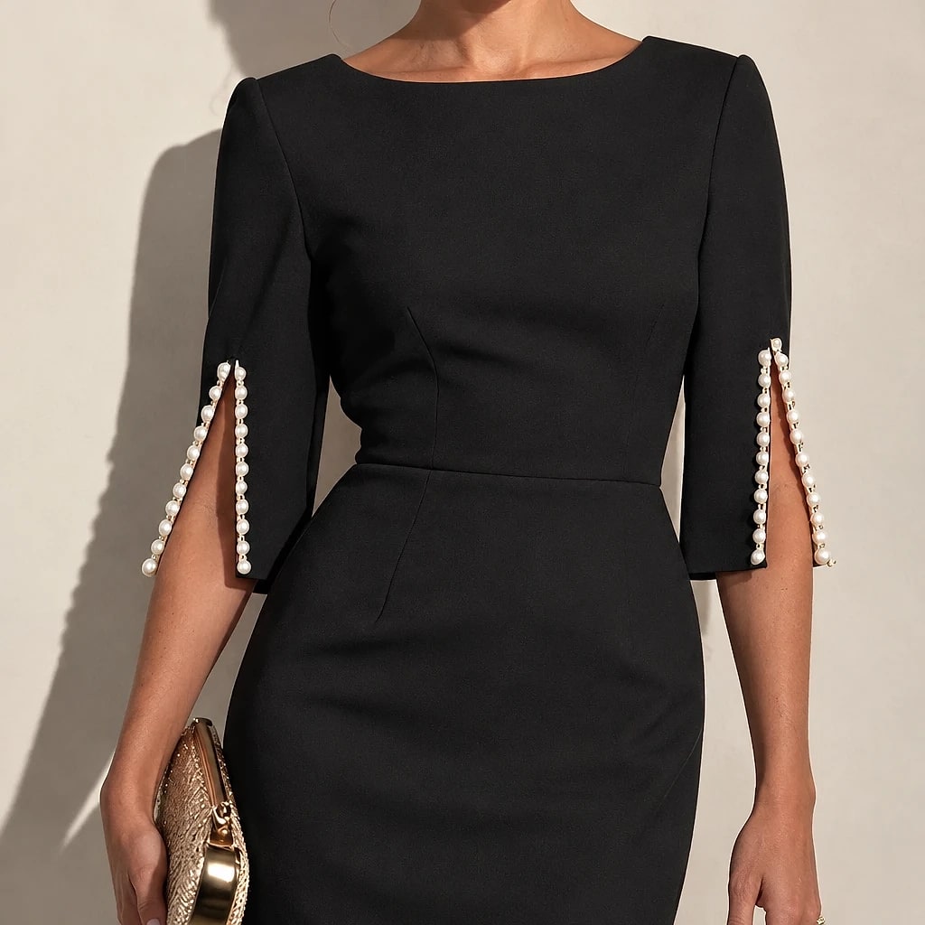 Veloria – Vestido Lápiz Midi Elegante
