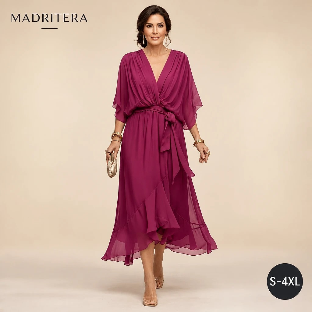 Veloria – Vestido Midi Elegante Fluido