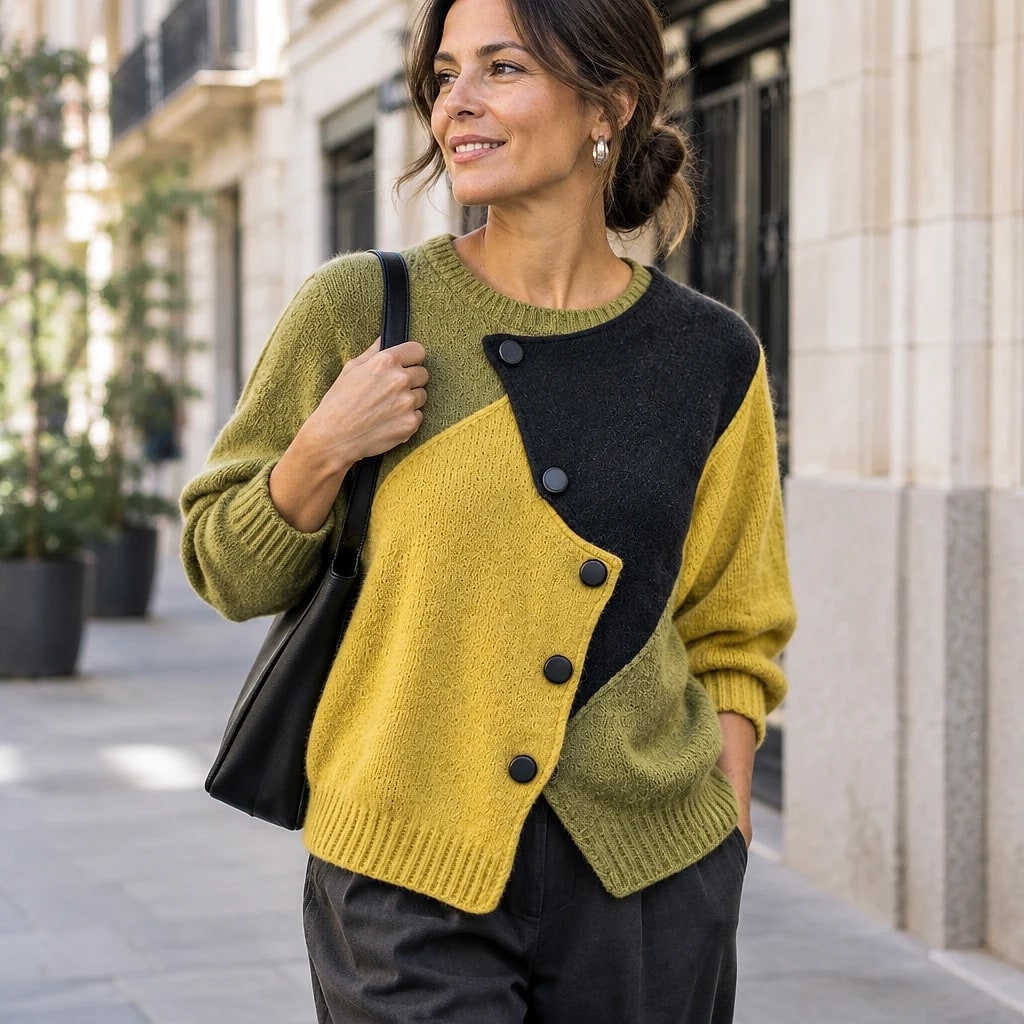 Veltara – Suéter Color Block Mujer