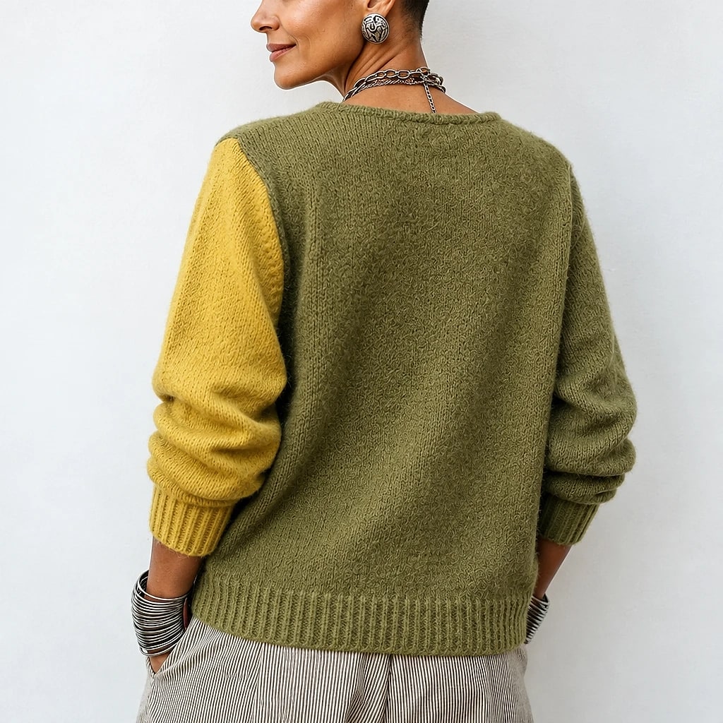 Veltara – Suéter Color Block Mujer