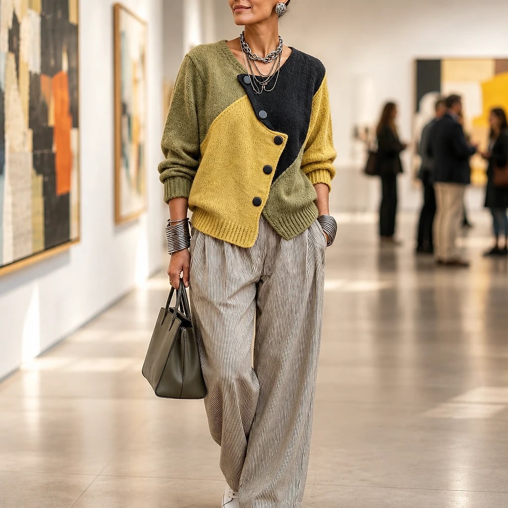 Veltara – Suéter Color Block Mujer