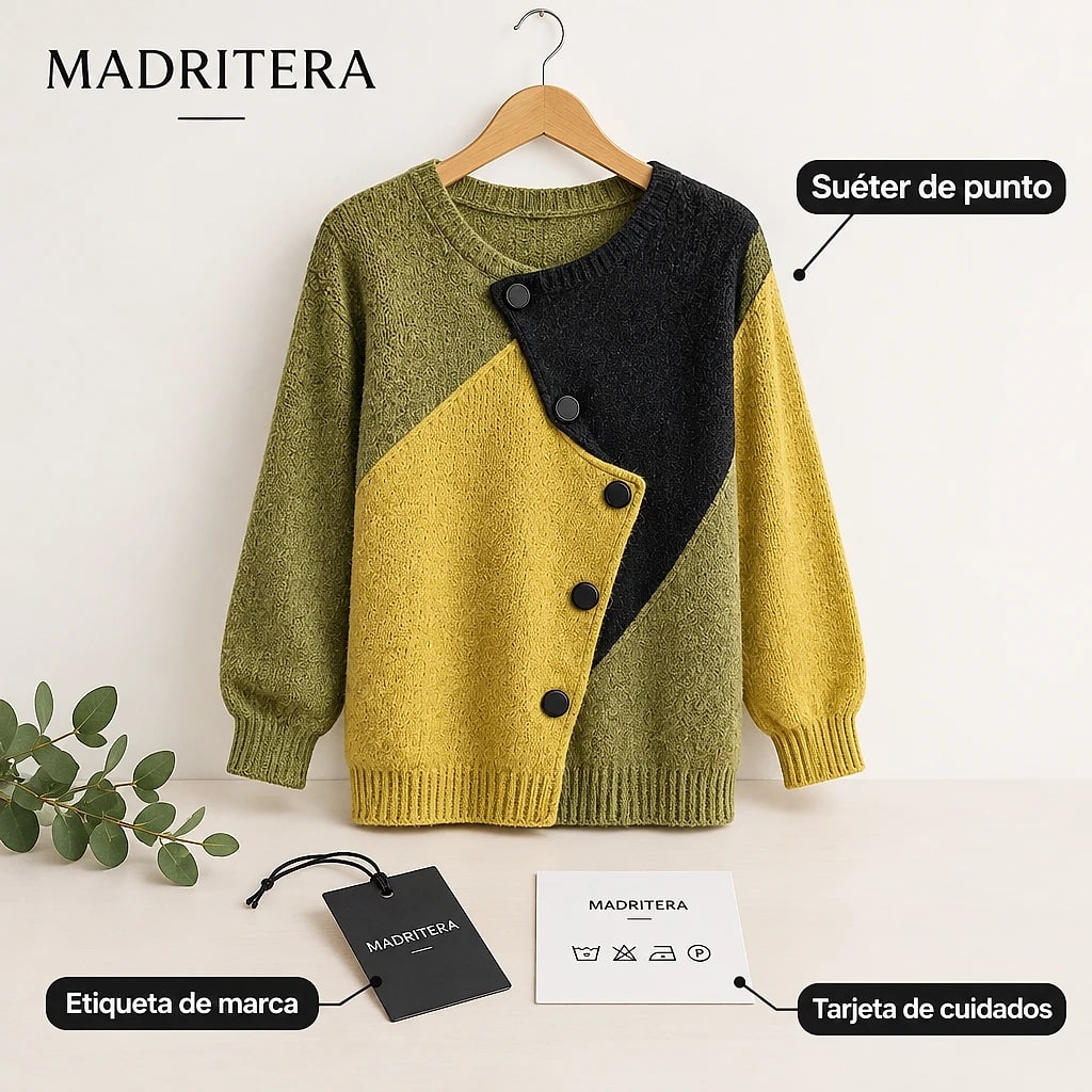 Veltara – Suéter Color Block Mujer