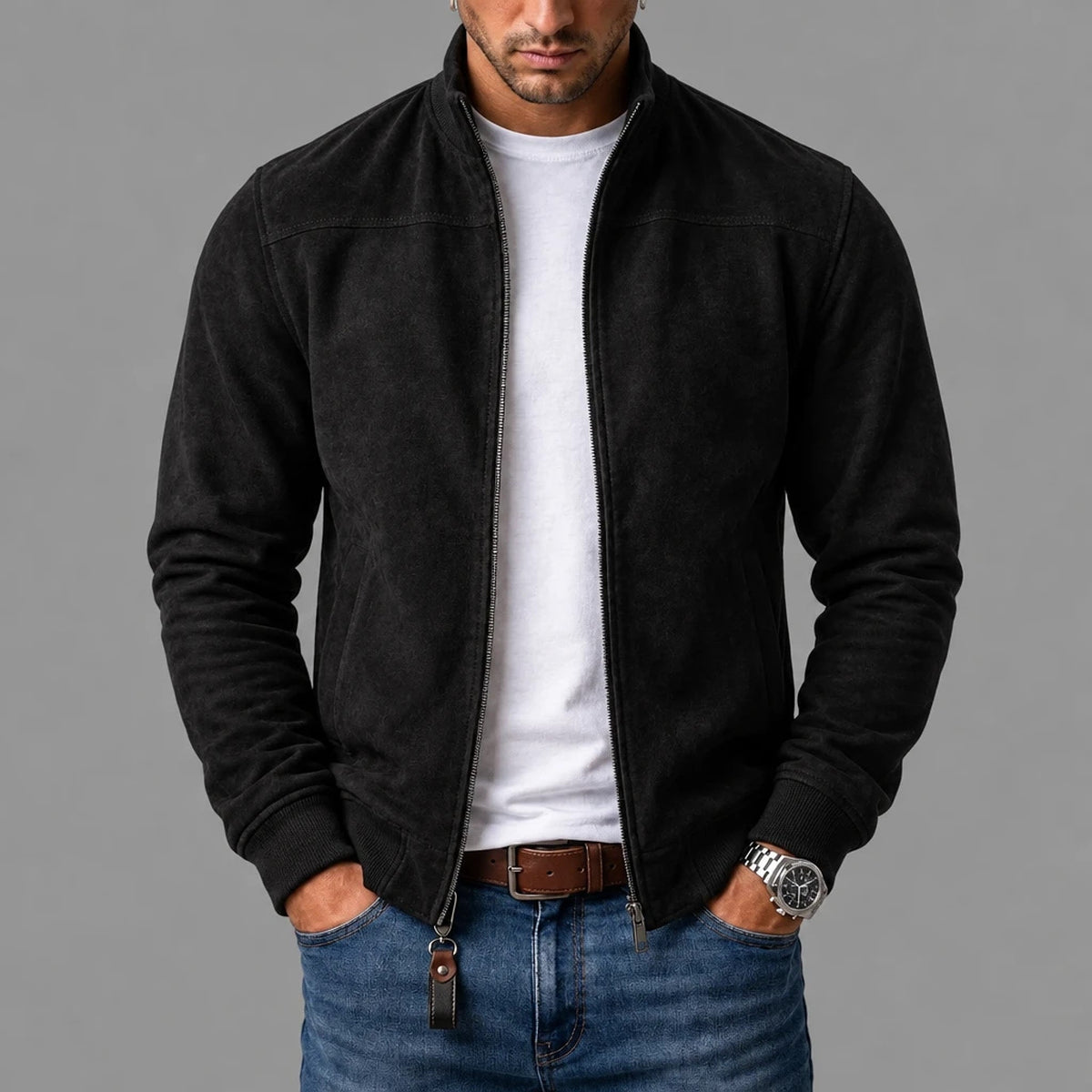 Veltrán – Chaqueta Efecto Ante Hombre