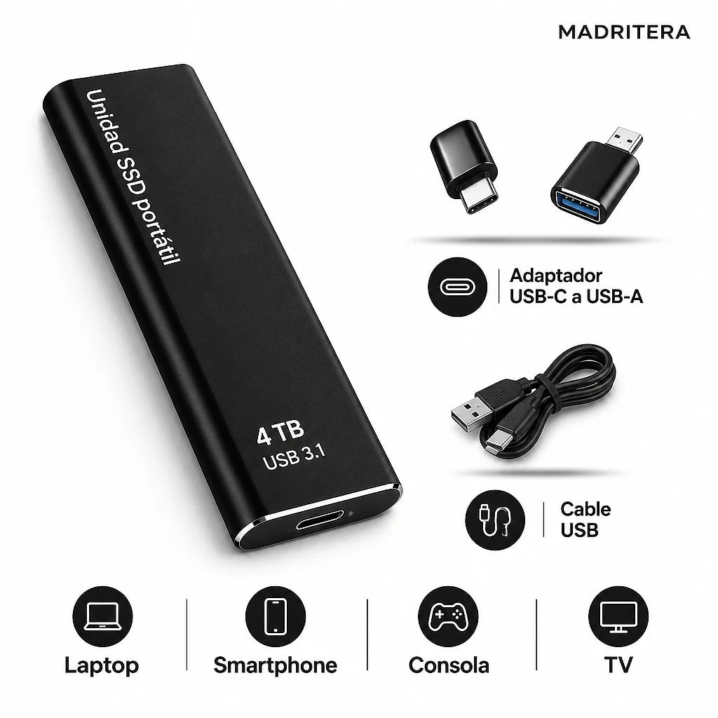 Veltrix – Disco Duro Externo SSD 4TB