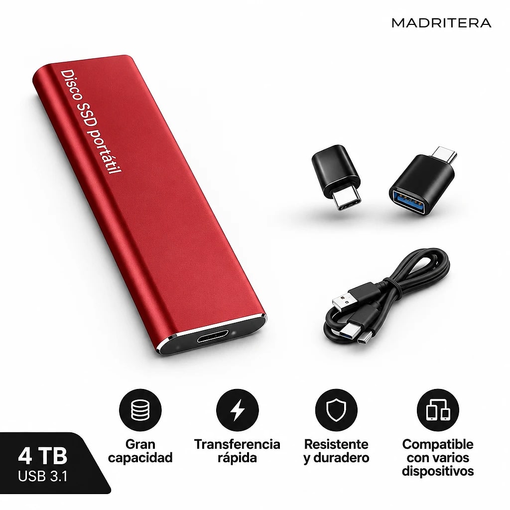 Veltrix – Disco Duro Externo SSD 4TB