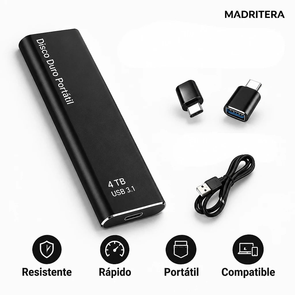 Veltrix – Disco Duro Externo SSD 4TB