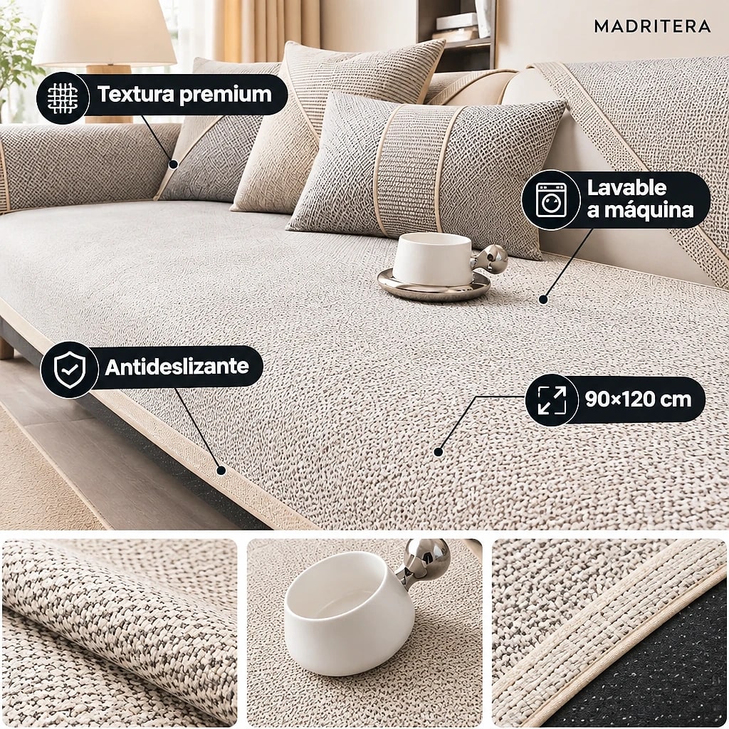 Veluria – Protector de Sofá Antideslizante