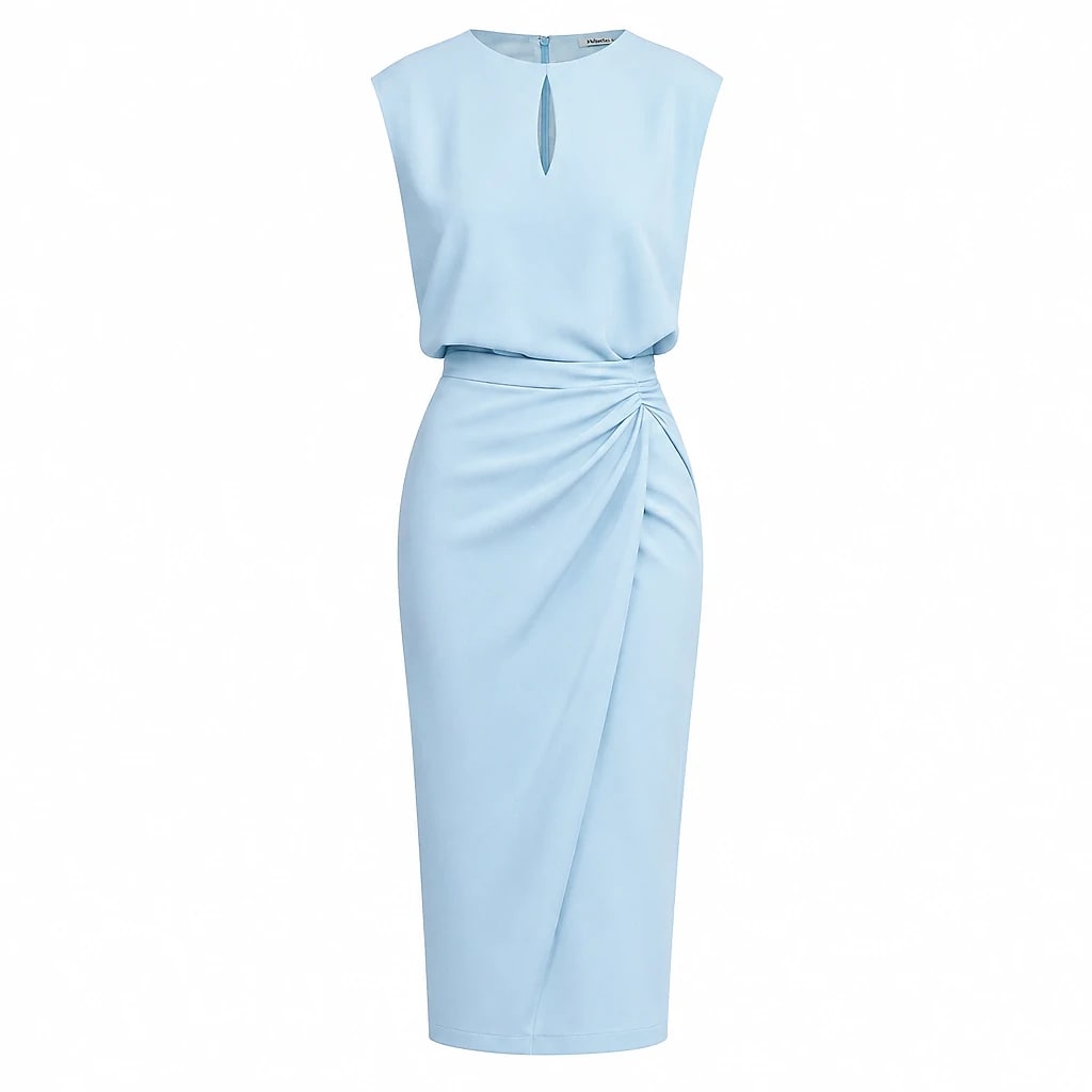 Veluria – Vestido Midi Drapeado