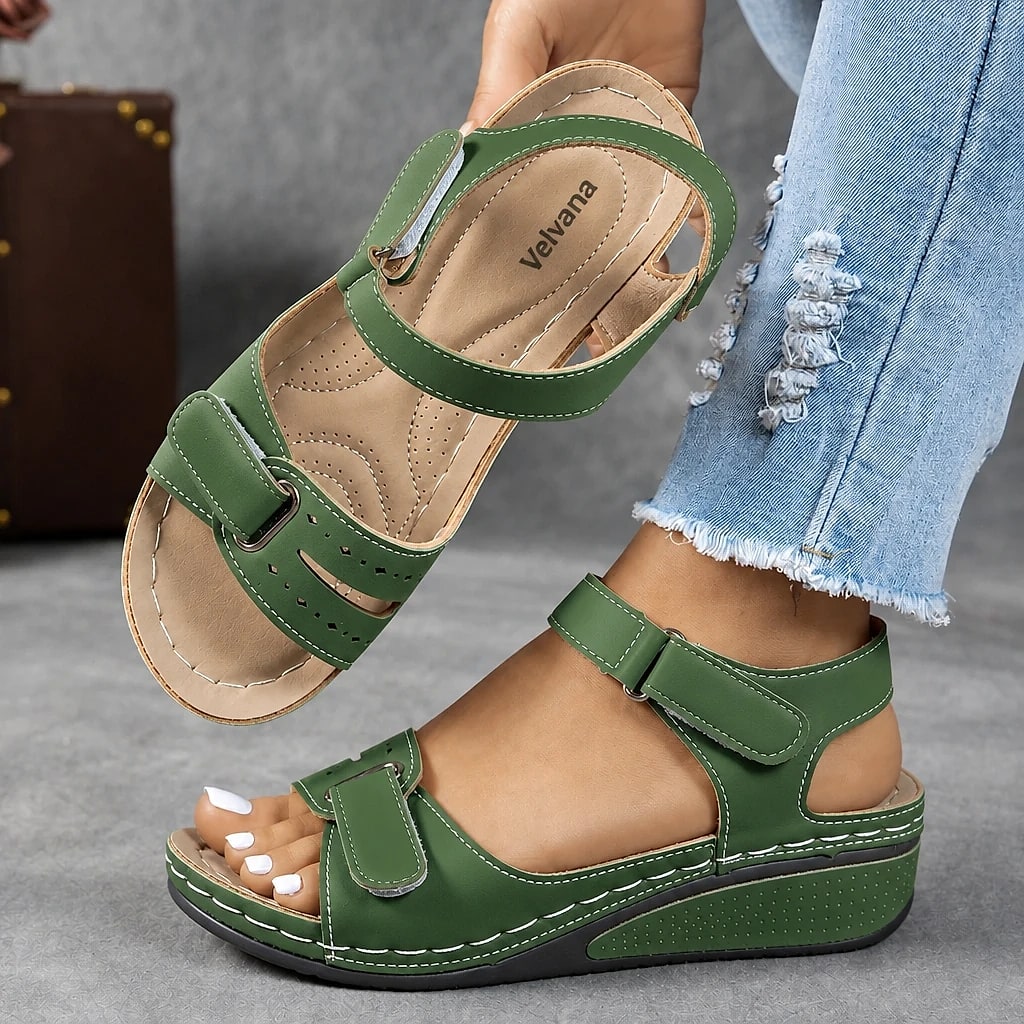 Velvana – Sandalias de Cuña Mujer