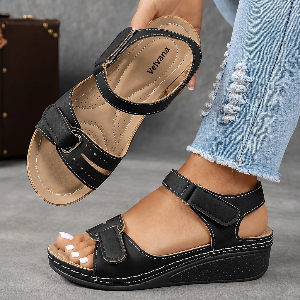 Velvana – Sandalias de Cuña Mujer