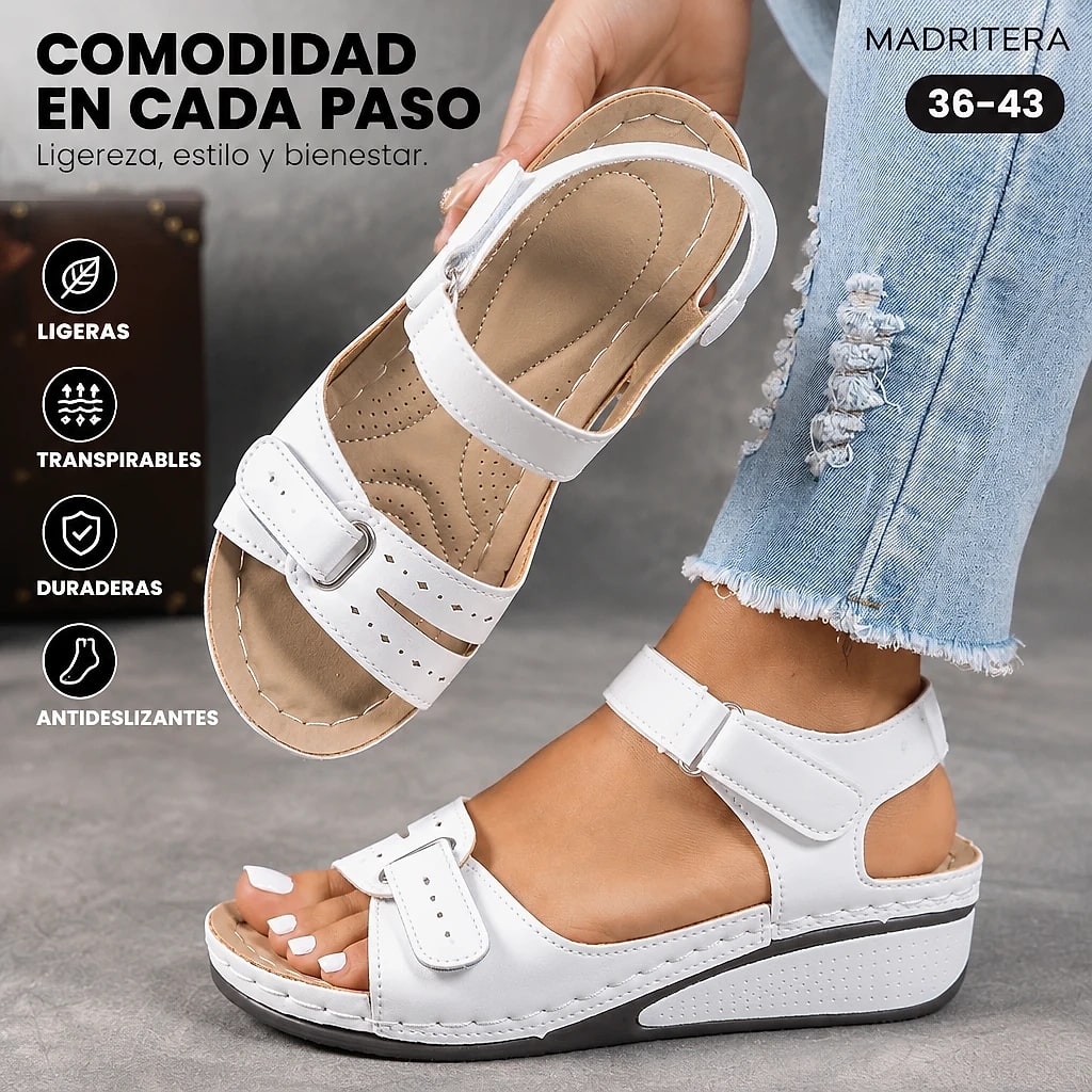 Velvana – Sandalias de Cuña Mujer