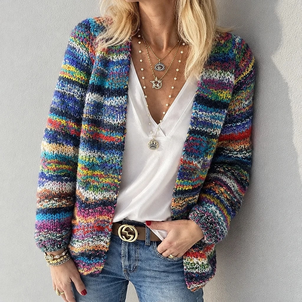 Vibrela – Cardigan Mujer Punto Multicolor