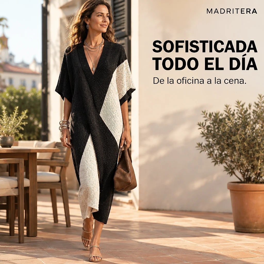 Voleira – Vestido Midi Bicolor Mujer