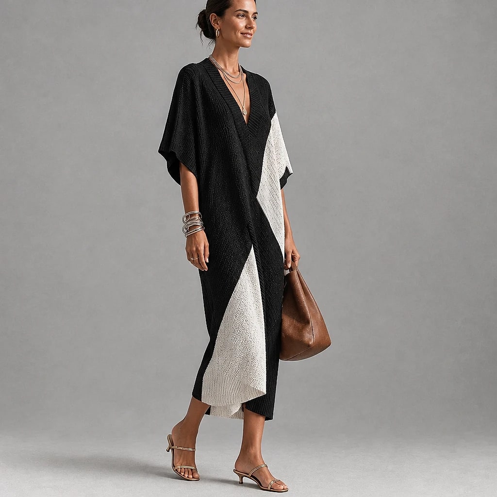 Voleira – Vestido Midi Bicolor Mujer
